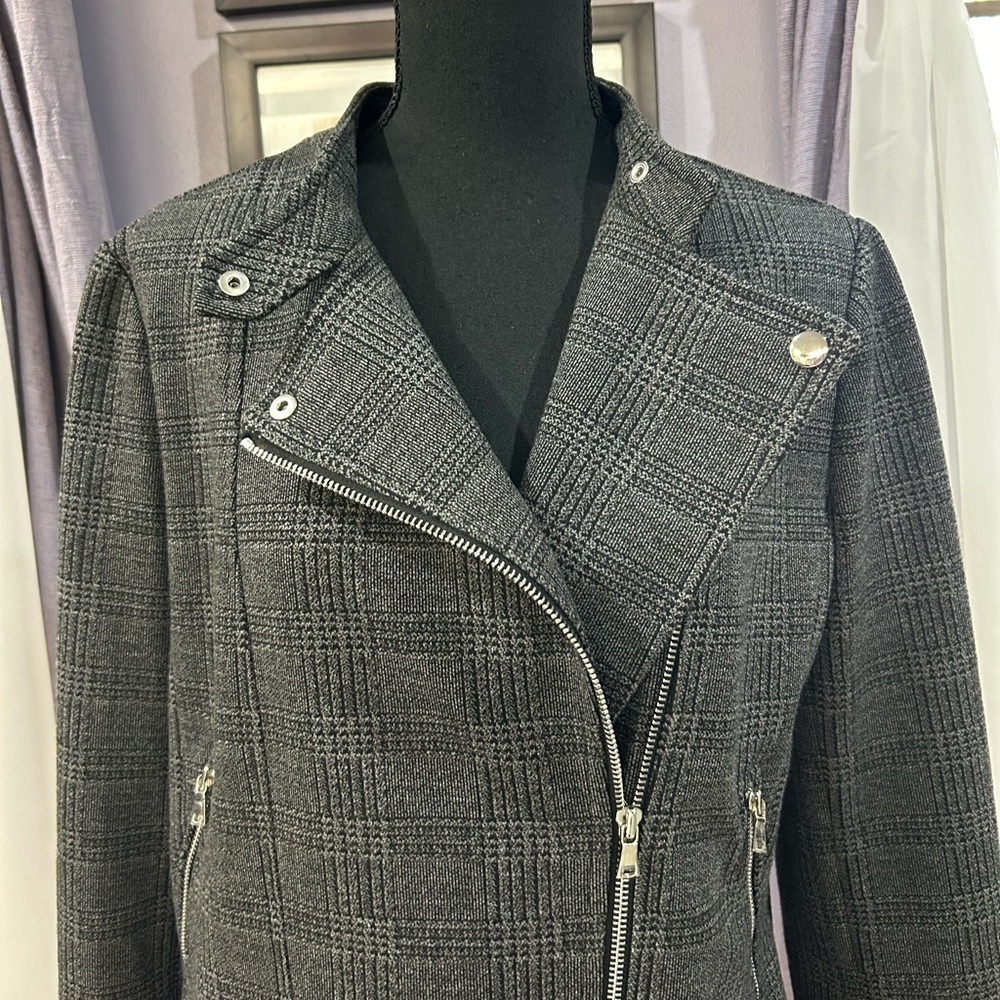 Ann Taylor Houndstooth Moto Jacket - Picture 4 of 9